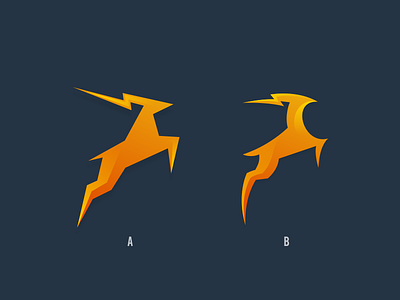 Power Deer Logo, Which one ? animal art awesome brand branding deer deer logo design designer graphic hidden meaning icon illustration inspiration logo logotype monogram thunder thunder logo vector