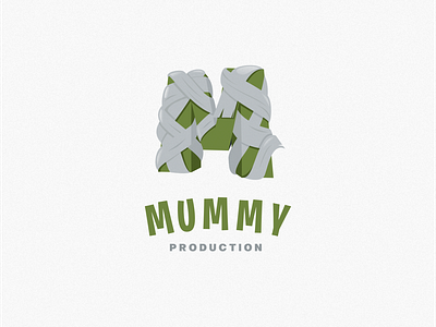 Mummy With Letter M Logo art awesome brand branding company design designer dualmeaning graphic icon illustration inspiration letter m logo mummy mummy illustration mummy logo typography vector wordmark