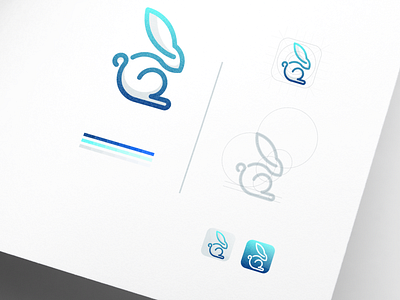 Rabbitt Logo App animal app art awesome brand branding design designer graphic icon illustration inspiration logo monogram rabbit rabbit logo ui ux vector