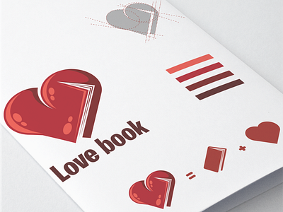 Love Book Logo Combination