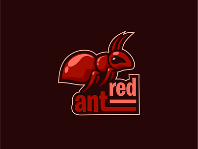 Red Ant animal ant ant logo art awesome brand branding design designer dualmeaning graphic icon illustration inspiration logo monogram vector