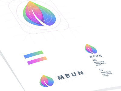 Logo for Mbun company app art awesome brand branding colorful design designer graphic icon illustration inspiration leaf logo monogram ui vector