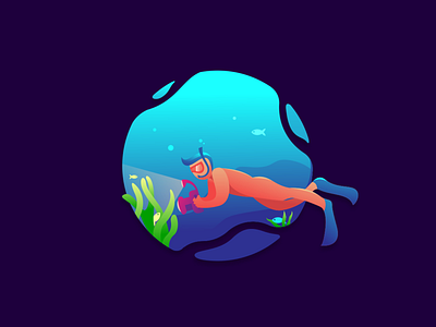 Diving Illustration