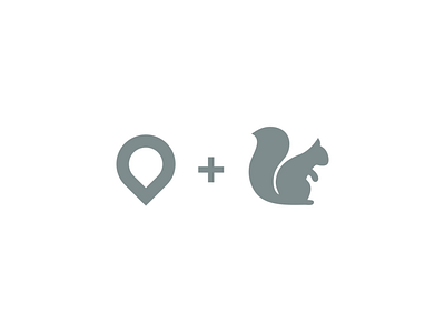 PinRel Logo brand branding design designer dualmeaning garagephic studio graphic icon illustration location app logo pin pin logo squirrel squirrel logo vector