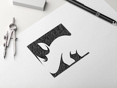 Rhino Logo Sketch animal art brand branding design designer garagephic studio graphic icon illustration inspiration logo logo process rhino rhino logo sketch vector