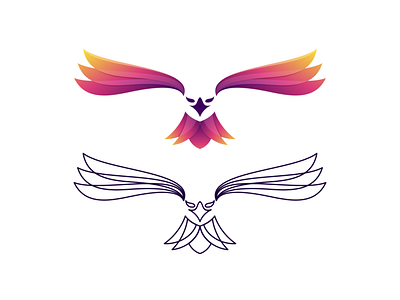 Eagle With Colorful Logo