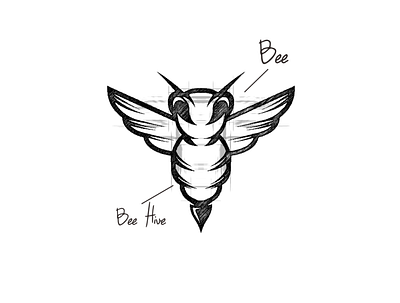 BEE HIVE bee bee logo brand branding design designer fly garagephic studio graphic hive icon illustration inspiration logo vector wings