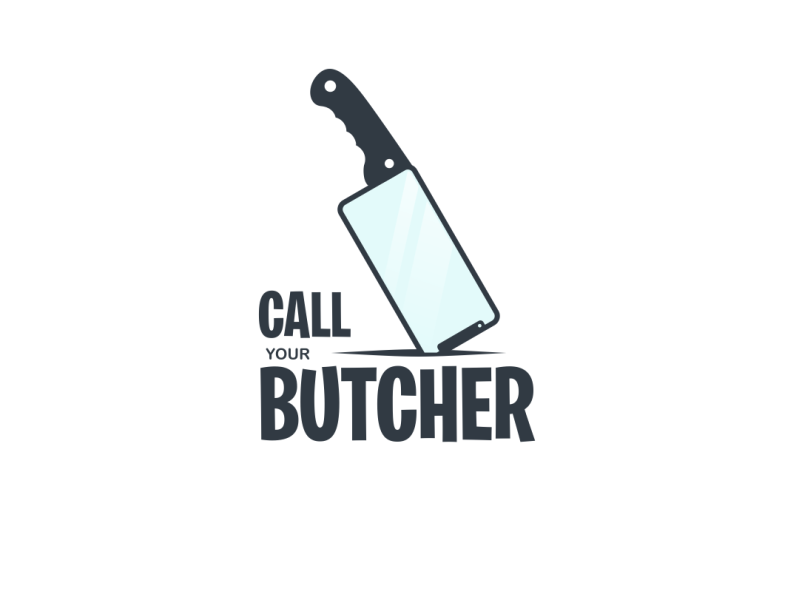 Call Your Butcher Logo By Garagephic Studio On Dribbble