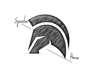 Spartan Horse Logo animal brand branding company design designer dualmeaning garagephic studio graphic horse horse logo icon illustration inspiration logo process sketch spartan spartan logo vector