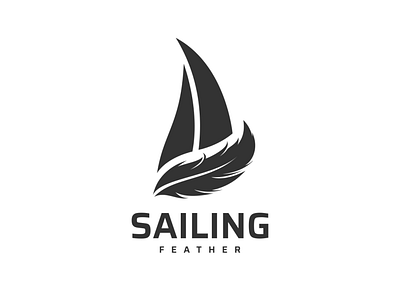 Sailing Feather brand branding design designer dualmeaning feather feather logo graphic icon illustration logo sailing sailing logo sailing ship ship ship logo vector