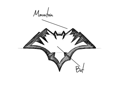 Mountain Bat Design Combination bat bat logo brand branding design designer dualmeaning dualmeaning logo garagephic studio graphic illustration logo mountain mountain logo negativespace