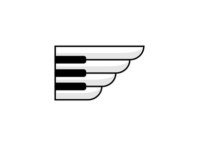 FLY MUSIC brand branding design designer fly fly logo garagephic studio graphic icon illustration inspiration logo music music logo piano piano logo vector wing wing logo
