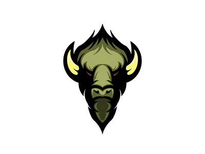 Buffalo animal brand branding buffallo logo buffalo bull design designer garagephic studio graphic green head icon illustration logo mascot sport strong vector wild