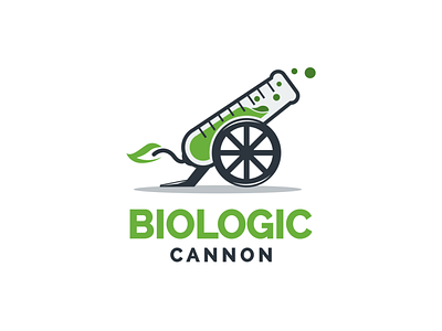 Biologic Cannon arsenal biologic biology biotech brand branding cannon design designer dual meaning dual meaning logo garagephic studio graphic icon illustration inspiration logo shot vector water cannon