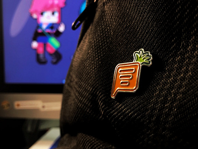 Carrot quest Pin branding carrot logo pin