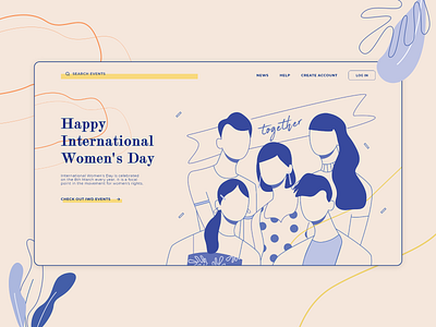 Website Landing Page dailyui design illustration ui ux womens day