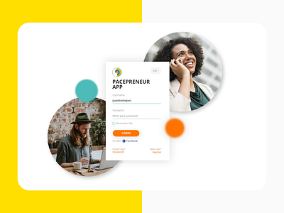 PacePreneur Login app design branding dashboad dashboard design dashboard ui design icon illustration login design login form login page minimal sign up signin ux desgin ux design uxresearch web design website concept websites