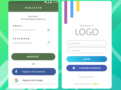 Login and Signup android app design app design branding dashboard ui design icon illustration ios app design login design login page mobile app design photoshop prototyping sketch sketches ui design ux design ux research wireframing xd design