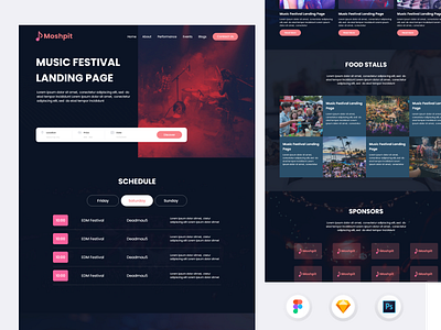 Moshpit Festival Landing Page