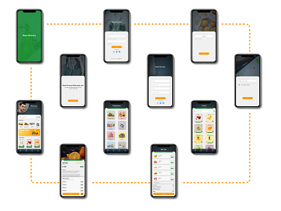 Easy Grocery Application app branding color design graphic design typography ui ux