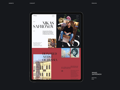 Nikas Safronov Website concept (preview)