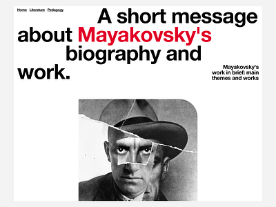 Longread about Russian and Soviet poet Mayakovsky