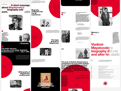 Website about Russian and Soviet poet Mayakovsky design figma ui uxuidesign web web design webdesign