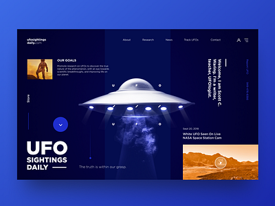 The concept of the design of the UFO fans website. clean creative design figma flat minimal photoshop ui uidesign uidesigner ux uxuidesign web webdesign website