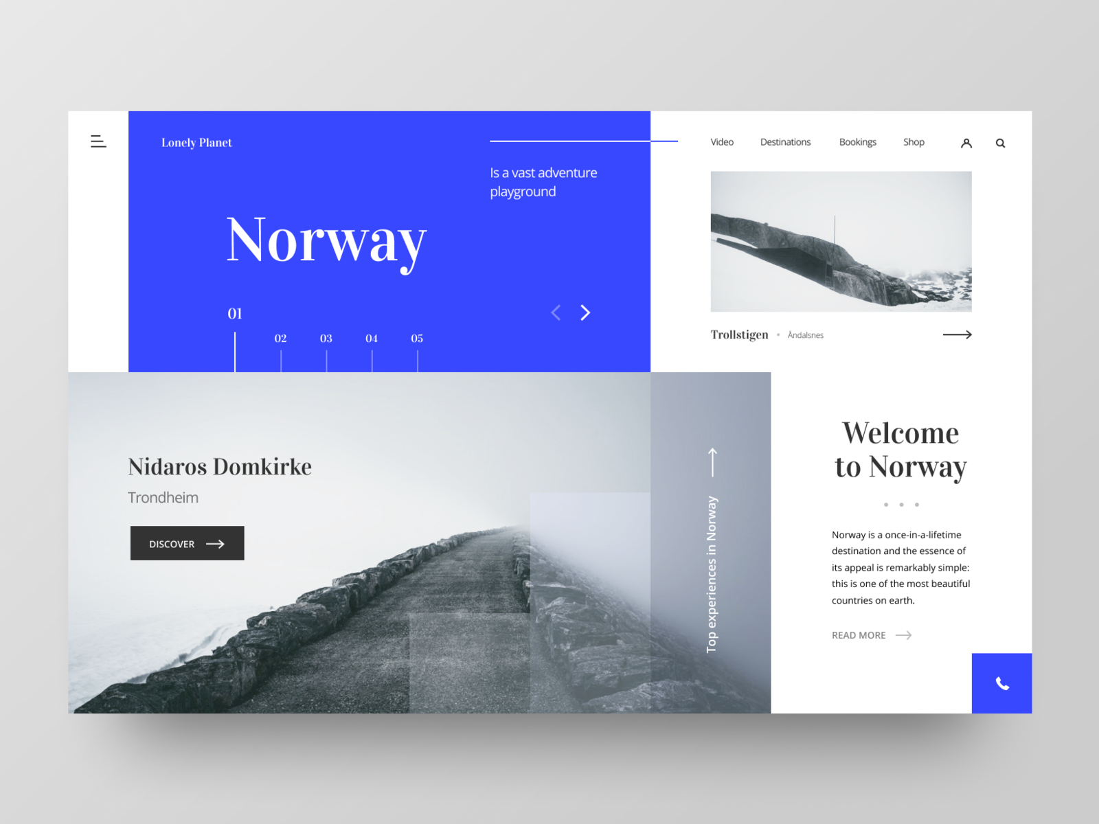 Travel site concept by Evgeny Ryzhakov on Dribbble