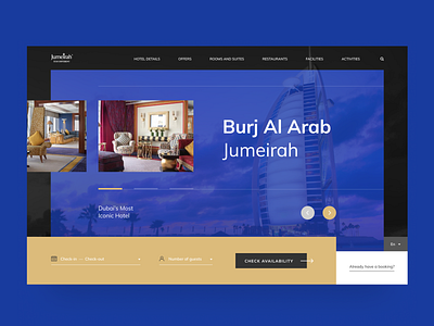 Burj Alarab site concept design figma minimal ui uidesign uidesigner web webdesign