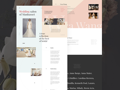 Wedding salon main page concept