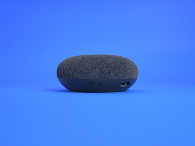 Google Home Pod Mini - Black c4d google lighting modeling octane textures