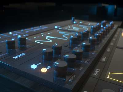 Serum Detail 1 analog audio c4d digital modeling octane product visualization synthesizer textures