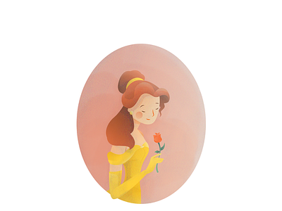 Princess Belle beauty beauty and the beast character design gesture girls illustration princess vector vector art