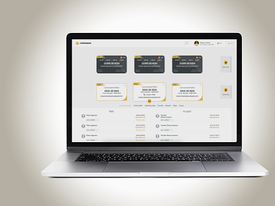 Bank account dashboard design ui ux