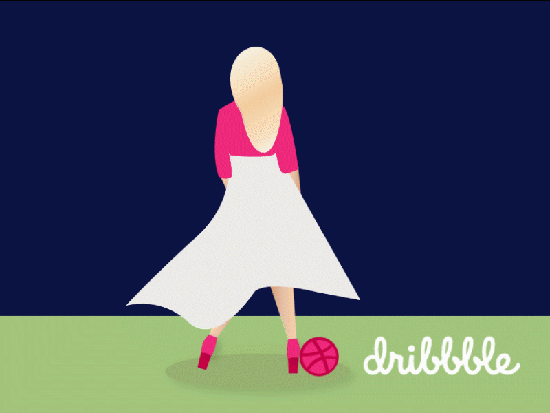Hello Dribbble! animation design dribbble gif gif animated gif art girl hello hello dribbble illustraiton illustraor