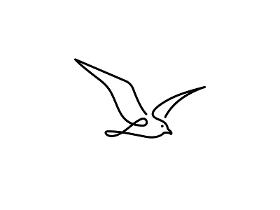 Premium Abstract Bird Logo animal bird birds brand design brand identity branding branding concept design fly flying gull logo logodesign logos marine minimal modern seagull simple wing
