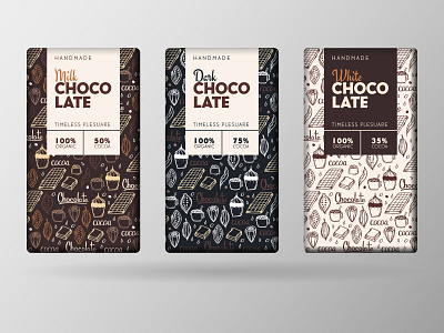 Chocolate packaging template background candy chocolate chocolate packaging cover design doodle hand drawn illustration packaging packaging design product sweet template design vector