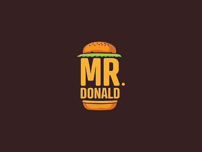 Mr. Donald restaurant brand branding design identity logo logotype