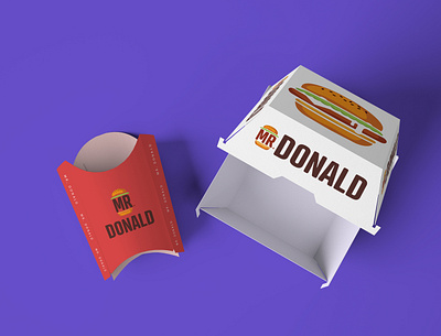 Mr.Donald logo and branding branding burger cafe design fastfood identity logo logotype restaurant