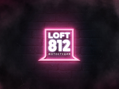 LOFT 812 brand branding design graphic design identity illustration loft logo logotype neon