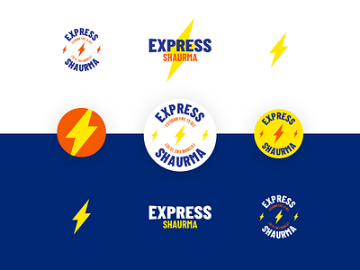 Express Shaurma brand branding cafe design doner emblem fastfood flash identity illustration logo logotype restaurant shawarma