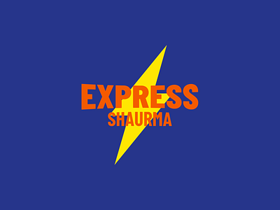 Express Shaurma brand branding cafe coffee design emblem fastfood flash identity logo logotype restaurant shawarma