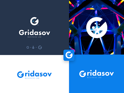 Gridasov business lab brand branding crm design g letter g logo identity lab lab logo logo logotype