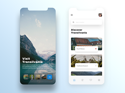 Discover Transylvania adventure app app design concept creative design design system home homepage mobile mobile design travel travel app ui user user experience user interface ux