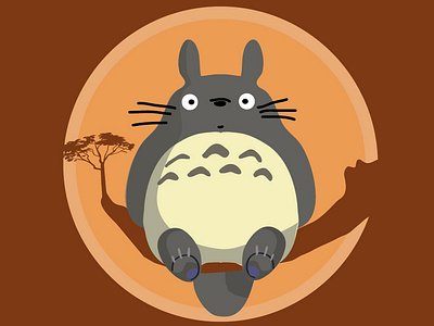 My Neighbor Totoro design flat ghibli icon illustration logo series art studio ghibli totoro vector web