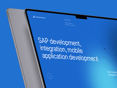 Landing Page for SAP development #1 design development figma landing page minimalism sap typography ui ux web