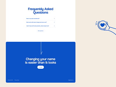 Name change service #6 design figma illustration landing page logo minimalism service typography ui ux we web