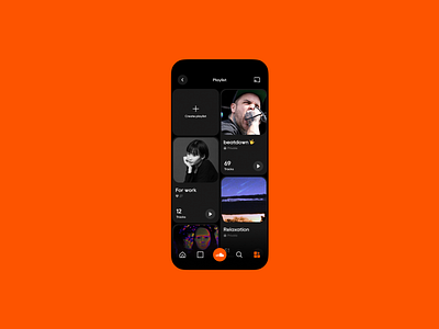 SoundCloud app redesign. Concept. #4 app concept design figma minimalism redesign souncloud typography ui ux web