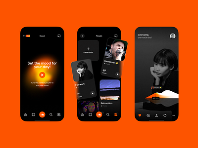 SoundCloud app redesign. Concept. #2 app concept design figma ios minimalism redesign soundcloud typography ui ux web